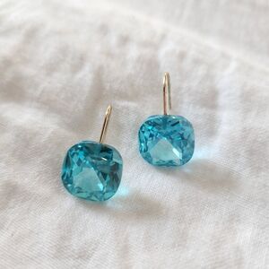 Elegant Blue Gemstone Earrings